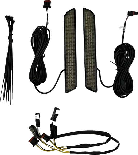 Custom Dynamics Front Fork Smoke LED Reflectors for 2022-24 Harley Low Rider ST