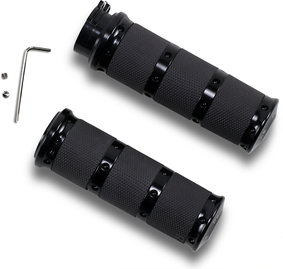 Performance Machine Black Contour Hand Grips for 1980-2022 Harley Davidson