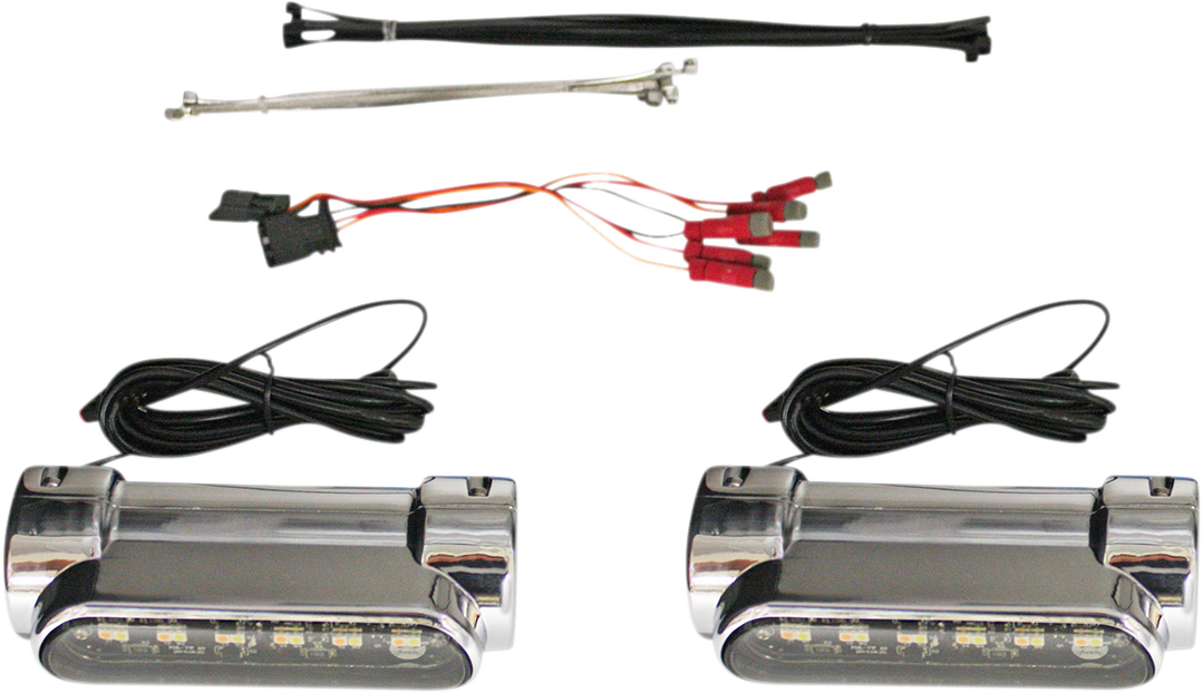 Custom Dynamics Chrome Universal Engine Guard Accessory Lights 2014-2022 Harley