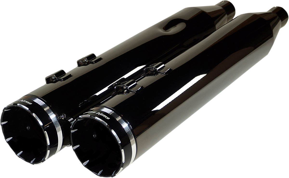 Khrome Werks Eclipse HP-Plus 4.5" Slip On Mufflers fits 2017-2024 Harley Touring