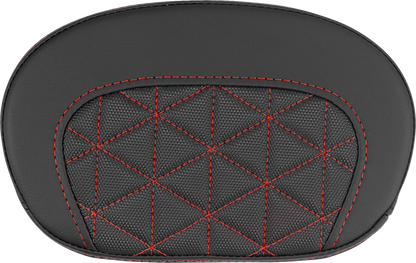 Saddlemen Mini Contour Red Tri Gripper Stitch Sissy Bar Backrest Pad for Harley
