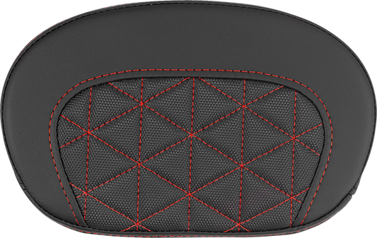 Saddlemen Mini Contour Red Tri Gripper Stitch Sissy Bar Backrest Pad for Harley