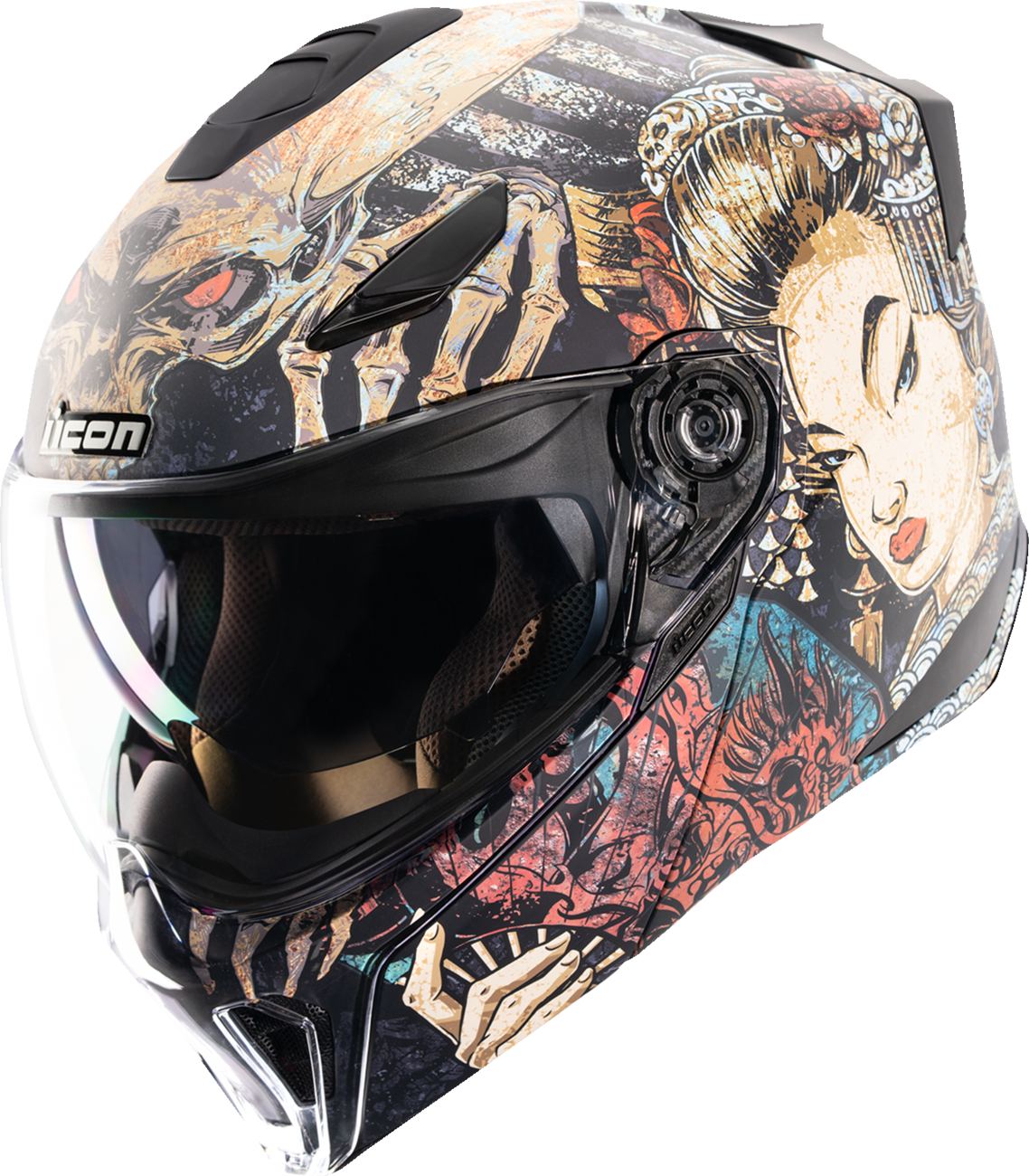 Icon Threshold Odokuro Modular Full Face Unisex Adult Street Motorcycle Helmet