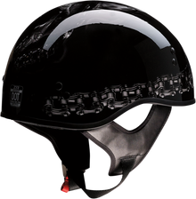 Z1R Vagrant Black FTW Unisex Adult Motorcycle Riding Street Racing Half Helmet
