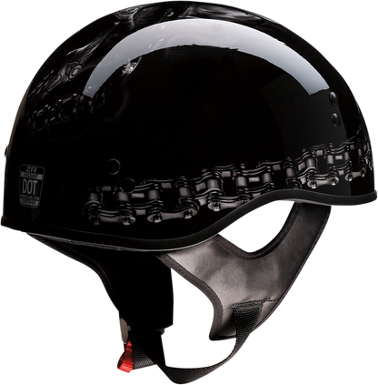 Z1R Vagrant Black FTW Unisex Adult Motorcycle Riding Street Racing Half Helmet
