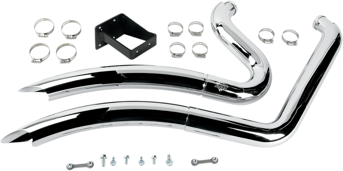 Vance & Hines Chrome Big Radius 2-Into-2 Motorcycle Exhaust 2006-2010 Big Dog