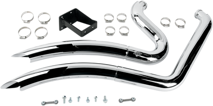 Vance & Hines Chrome Big Radius 2-Into-2 Motorcycle Exhaust 2006-2010 Big Dog