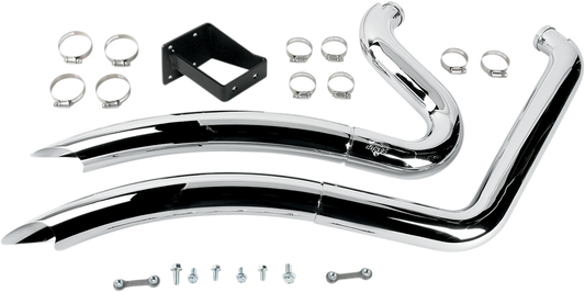 Vance & Hines Chrome Big Radius 2-Into-2 Motorcycle Exhaust 2006-2010 Big Dog