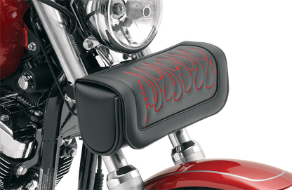 Saddlemen Red Flame Highwaymen Tattoo Front Fork Tool Pouch Bag for Harley