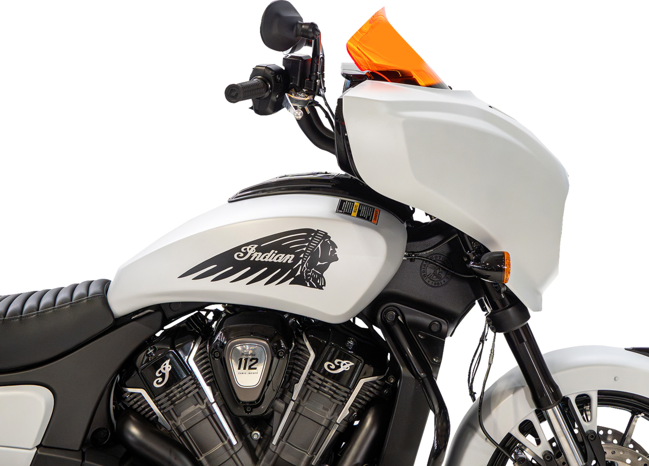 Klock Werks 9" Orange Flare Windshield fits 2025-2026 Indian Powerplus Models
