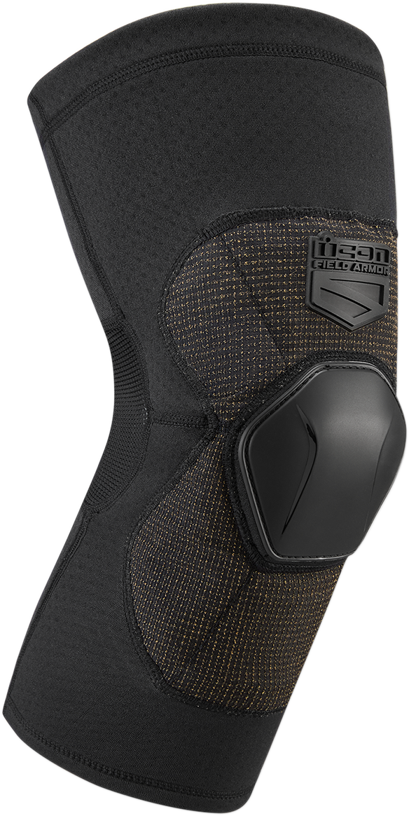 Icon Unisex Black D30 Field Armor Knee Compression Motorcycle Riding Guards