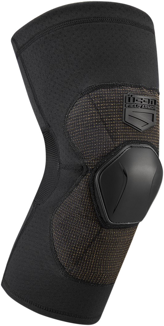 Icon Unisex Black D30 Field Armor Knee Compression Motorcycle Riding Guards