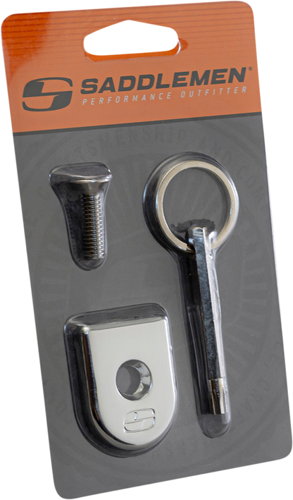 Saddlemen ATAB Chrome Motorcycle Seat Security Screw Kit for Harley Davidson