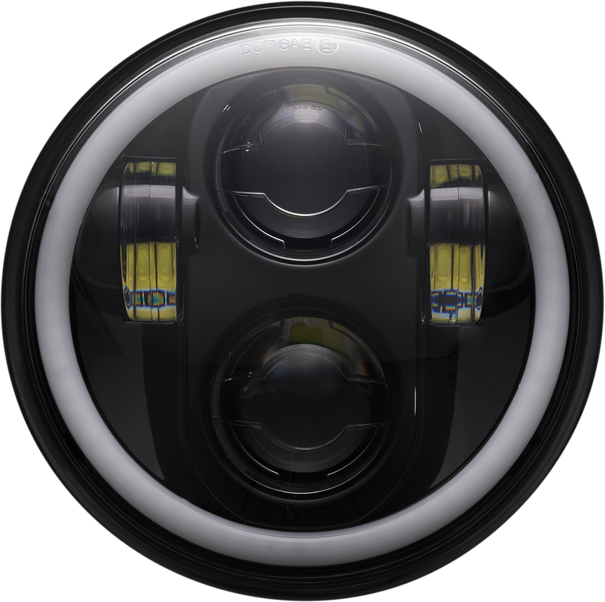 Custom Dynamics 5.75" Motorcycle LED Halo Headlamp 1957-2022 Harley XL FX FL