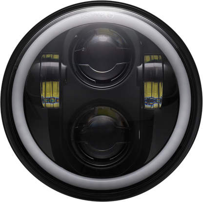 Custom Dynamics 5.75" Motorcycle LED Halo Headlamp 1957-2022 Harley XL FX FL