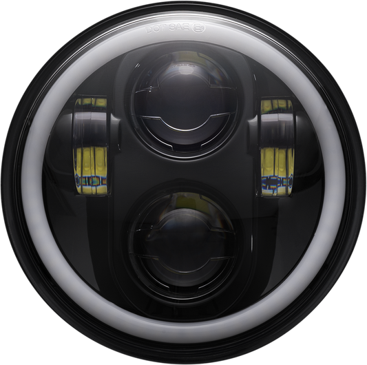 Custom Dynamics 5.75" Motorcycle LED Halo Headlamp 1957-2022 Harley XL FX FL