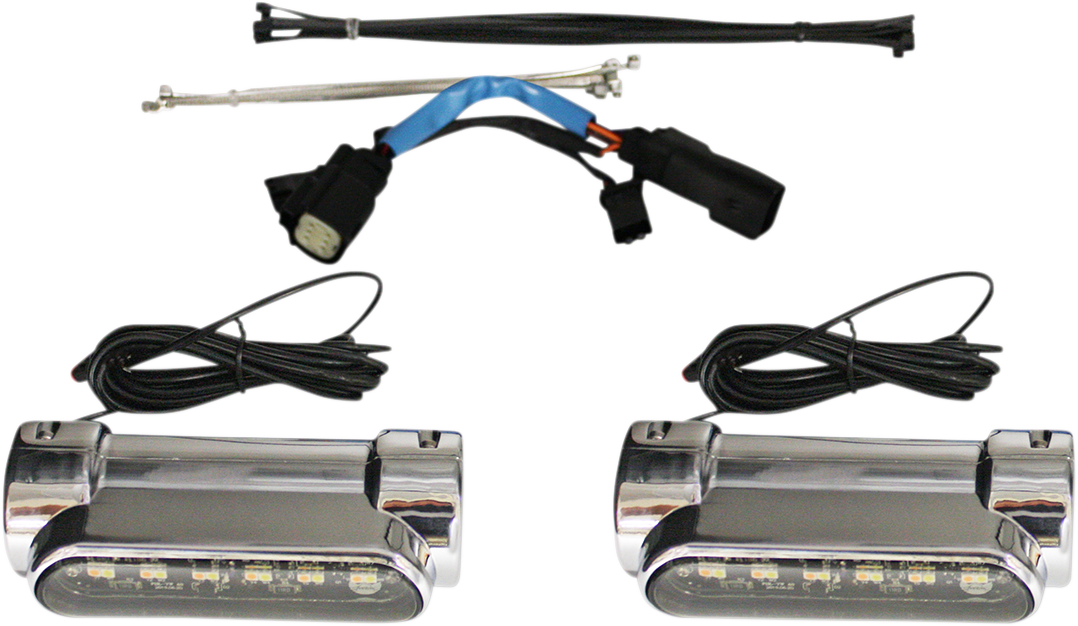 Custom Dynamics Chrome Engine Guard LED Lights for 2010-2013 Harley FLHX FLTRX