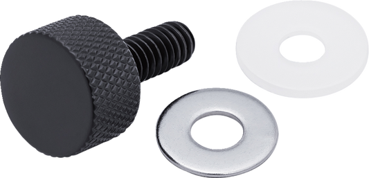 Ciro 1/4"-20 x 3/4" Black Seat Thumbscrew for 1996-2026 Harley Davidson Models
