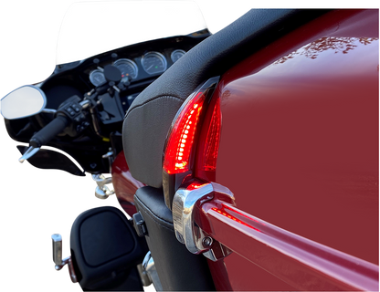 Custom Dynamics Backrest Red LED Lights 2014-2024 Harley Touring FLHTK FLTRU