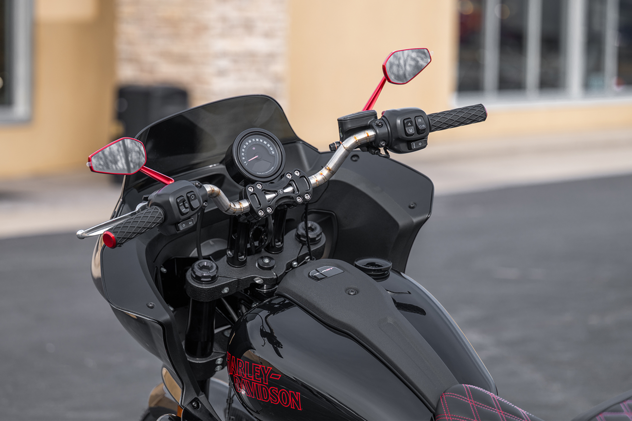 Arlen Ness Method Kickback 7" Black Handlebar Risers for 2022-26 Harley Softail