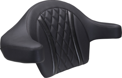 Mustang King Tour Pak Backrest Black Diamond Pad for 2023-2025 Harley Touring