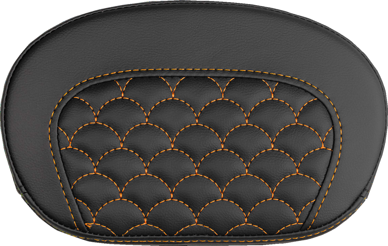 Saddlemen Mini Contour Orange Dragon Stitch Sissy Bar Backrest Pad for Harley