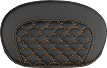 Saddlemen Mini Contour Orange Dragon Stitch Sissy Bar Backrest Pad for Harley