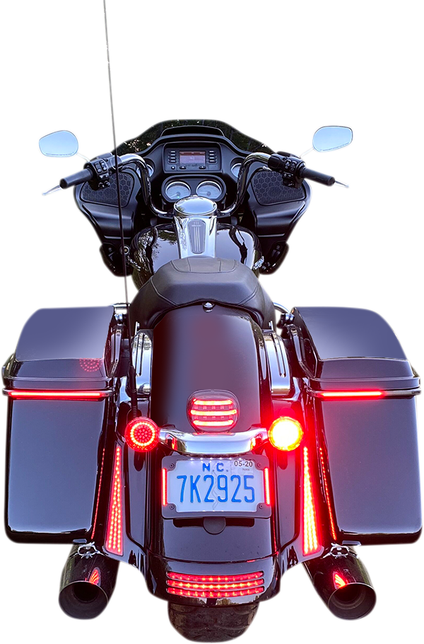 Custom Dynamics 1157 Rear Red LED Bullet Turn Signal Inserts 2009-2024 Harley