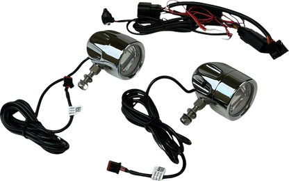 Custom Dynamics ProBEAM LED Halo Chrome Fog Lights for 2023-2025 Harley Touring