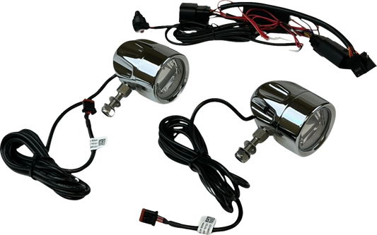 Custom Dynamics ProBEAM LED Halo Chrome Fog Lights for 2023-2025 Harley Touring