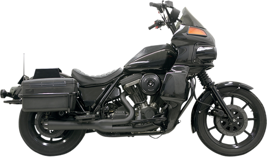 Bassani Black Road Rage 2:1 Exhaust System for 1987-2000 Harley FXR FXRS FXRFB