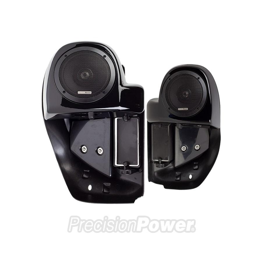 Precision Power Vented Vivid Black Lower Fairings w/ 6.5” Speakers for 2014-2023 Harley-Davidson Touring Motorcycles