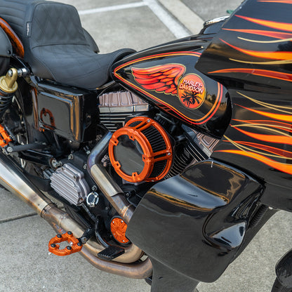 Arlen Ness Method Orange Air Filter Kit for 2008-2017 Harley Touring Softail