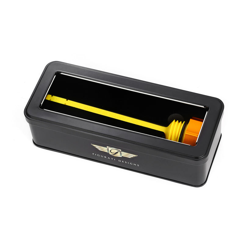 Figurati Curved Gold Magnetic Engine Oil Dipstick 2017-2024 Harley Touring M8