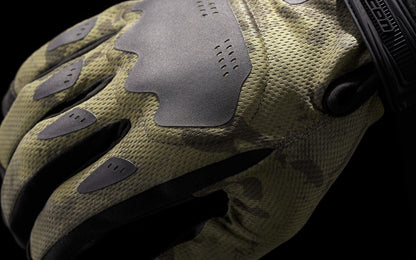 Icon Hooligan Adult Mens Tan Camo Motorcycle Riding Street Racing Gloves