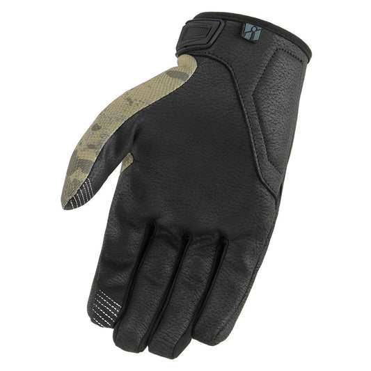 Icon Hooligan Adult Mens Tan Camo Motorcycle Riding Street Racing Gloves