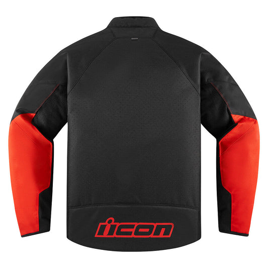 Icon Hooligan CE Adult Mens Red Motorcycle Street Racing Sport Jacket