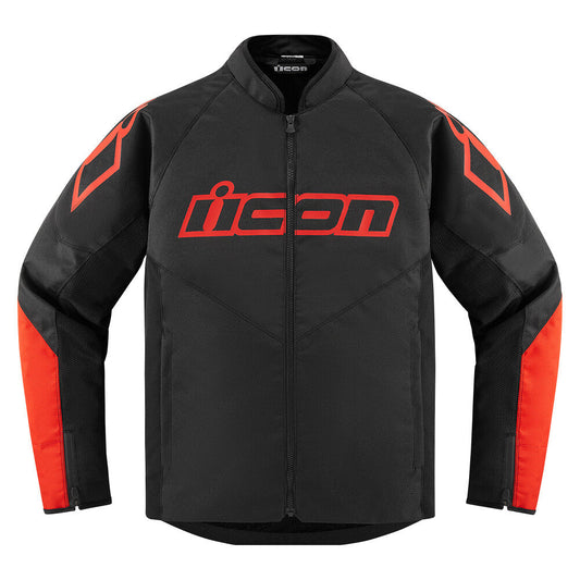 Icon Hooligan CE Adult Mens Red Motorcycle Street Racing Sport Jacket
