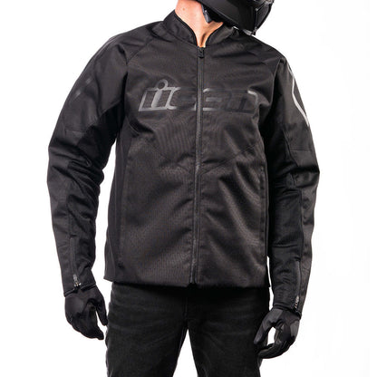 Icon Hooligan CE Adult Mens Black Motorcycle Street Racing Sport Jacket