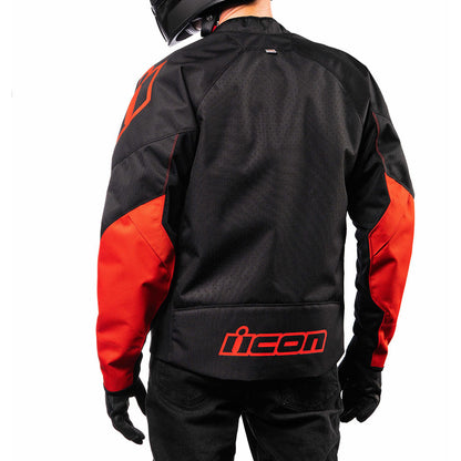 Icon Hooligan CE Adult Mens Red Motorcycle Street Racing Sport Jacket