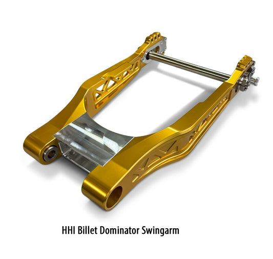 HHI Hawg Halters Dominator Gold Billet Swingarm fits 2009-2024 Harley Touring