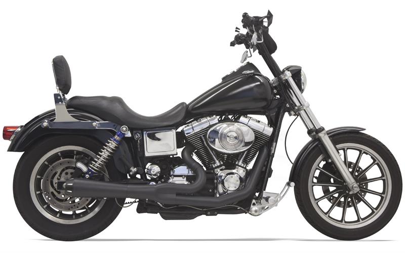 Bassani Road Rage 2-1 Short Black Megaphone Exhaust 1991-2005 Harley Dyna FXDL
