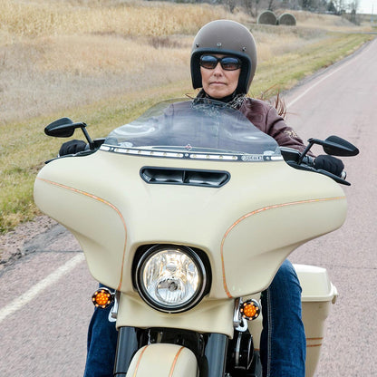 Klock Werks Flare 6.5" Tinted Windshield for 2014-25 Harley Electra Glide Models