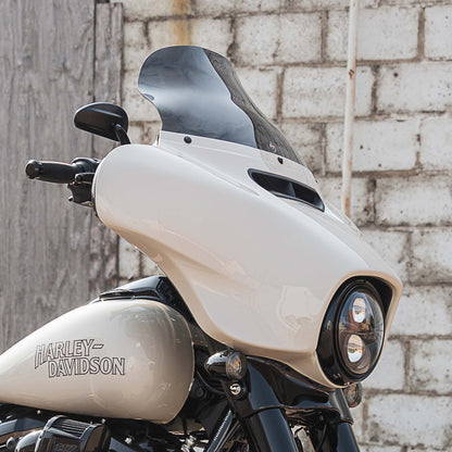 Klock Werks Dark Smoke Flare 10.5" Windshield for 2014-2025 Harley Touring FLH