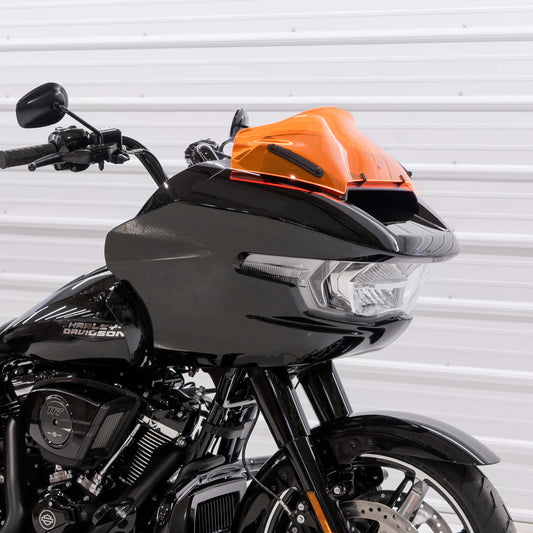Klock Werks Kolor Flare 8" Orange Ice Windshield for 2023-2025 Harley Road Glide