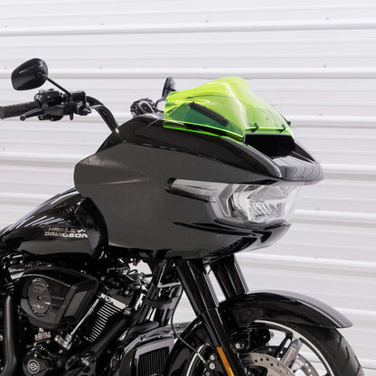 Klock Werks Kolor Flare 8" Green Ice Windshield for 2023-2025 Harley Road Glide