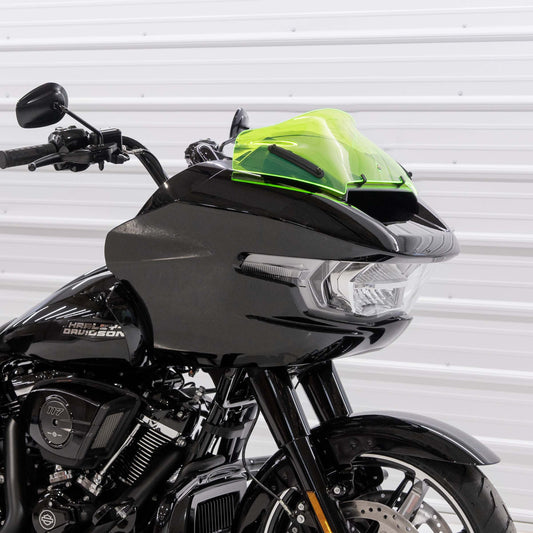 Klock Werks Kolor Flare 8" Green Ice Windshield for 2023-2025 Harley Road Glide