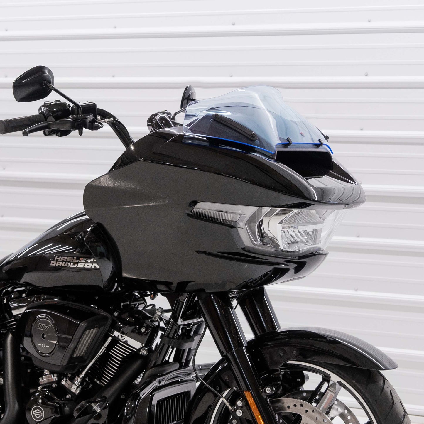 Klock Werks Kolor Flare 8" Blue Ice Windshield for 2023-2025 Harley Road Glide