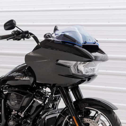 Klock Werks Kolor Flare 8" Blue Ice Windshield for 2023-2025 Harley Road Glide