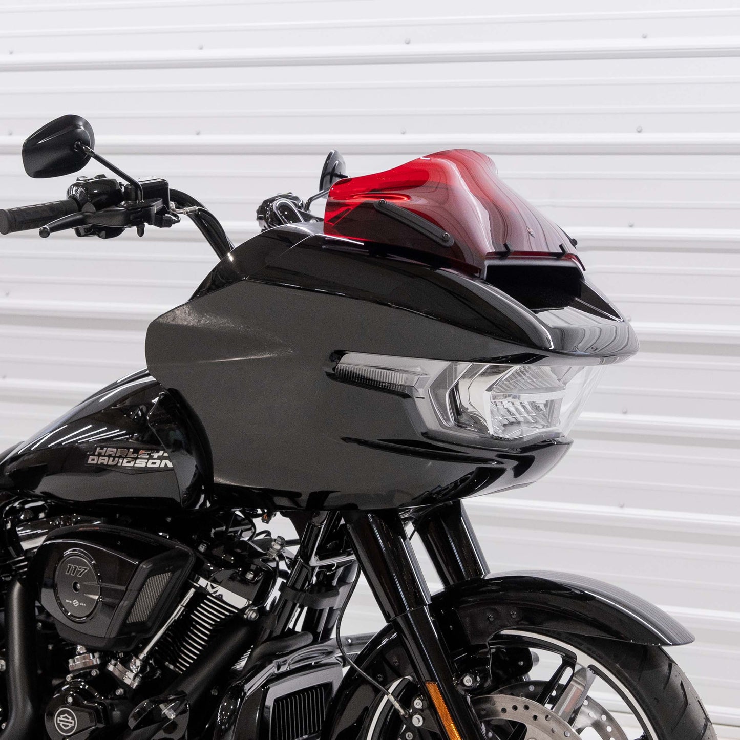 Klock Werks Kolor Flare 8" Red Windshield for 2023-2025 Harley Road Glide FLTR